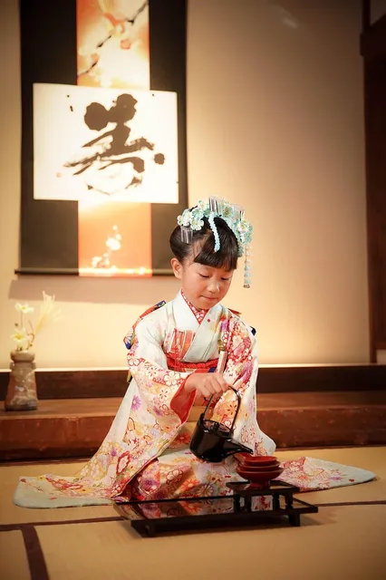 Shikoku Kimono Dress Baby Blue